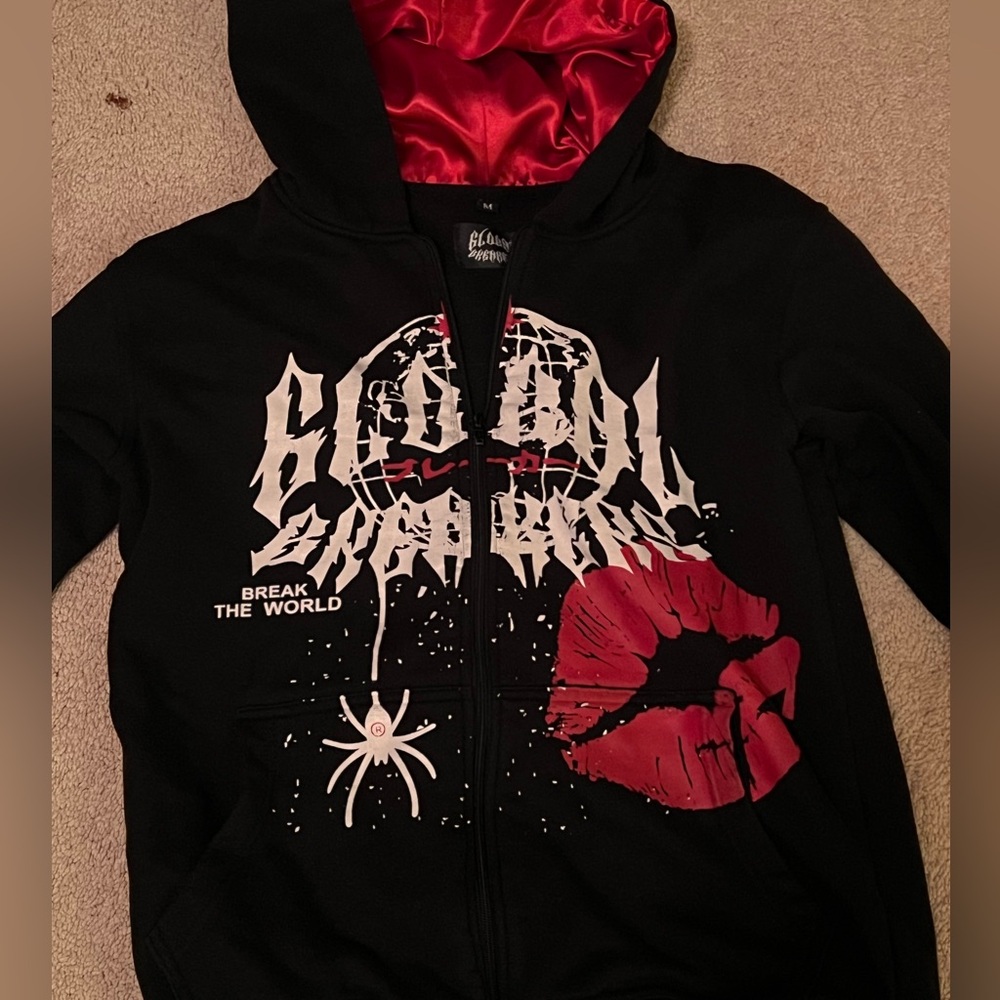 Global Breakers black spider zipup - Picture 1 of 1